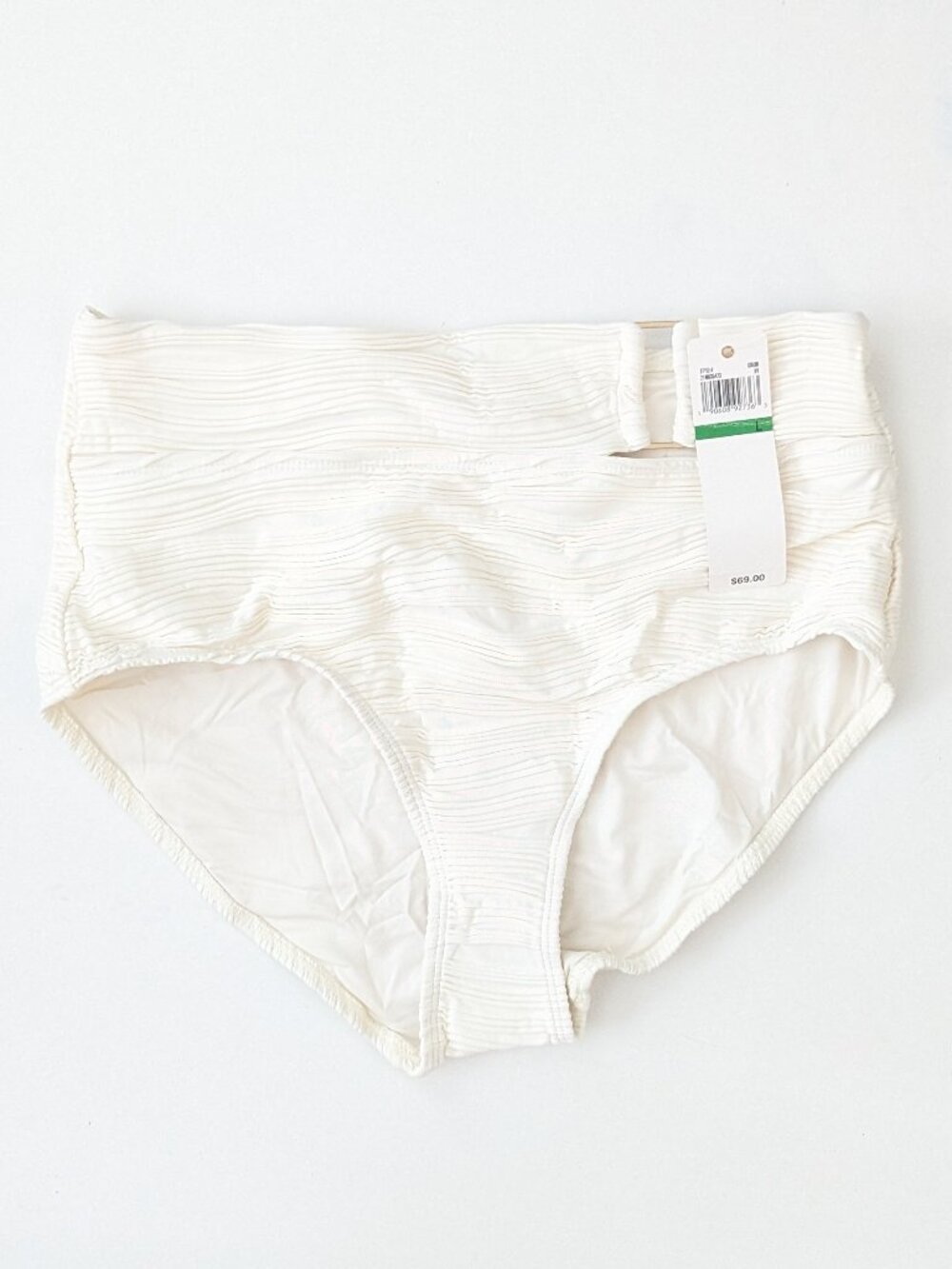Anne Cole Womens Standard High Waist Swim Bottom Ivory Large